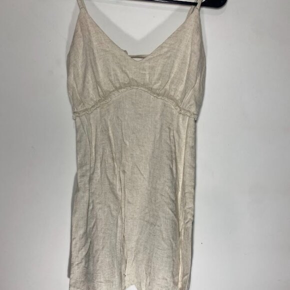 Speechless Dresses & Skirts - Speechless Beige Linen Blend Dress